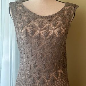 Made in Italy Crochet Stretchy Open Knit Dress / Swim Coverup